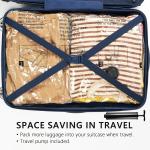 SUOCO 8 MEDIUM VACUUM STORAGE BAGS, SPACE SAVER BAGS WITH TRAVEL HAND PUMP,