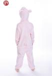 Factory Wholesale Fluffy Flannel Plush pink pig Kids Onesie Pajamas