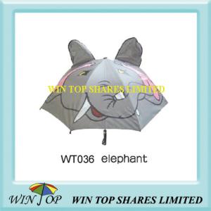China Grey Elephant Model Imprinted Children Umbrella wholesale