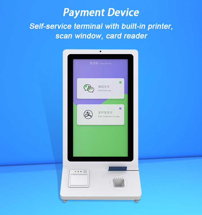Foodservice Interactive Digital Kiosk 15.6in Touch Screen Interactive Kiosk