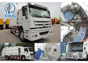 China 4 X 2 Driving 10 CBM Garbage Compactor Truck Of Sinotruck Garbage Truck Euro II Engine 266hp white color wholesale