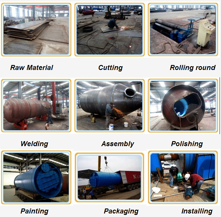 Continuous Waste Plastic Tyre Pyrolysis To Oil Machine With Reactor