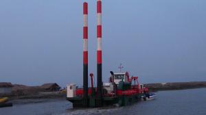 China 24 inch Cutter Suction Sand Dredger with Spud Carriage for 15m Dredging Depth distance 2KM wholesale