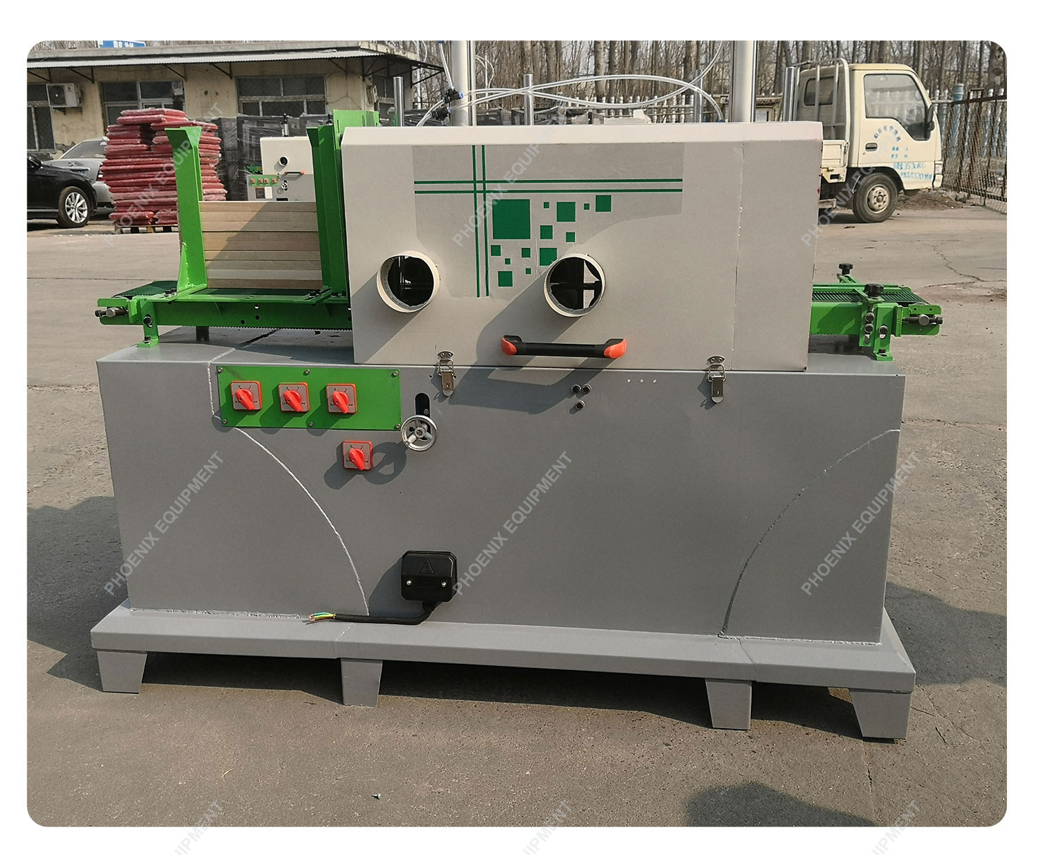 Wooden Strip Sanding Machine with Four Chamfers and Four Sides Sanding Functionality