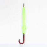 seat wooden walking stick umbrella with custom logo for promotion in green color