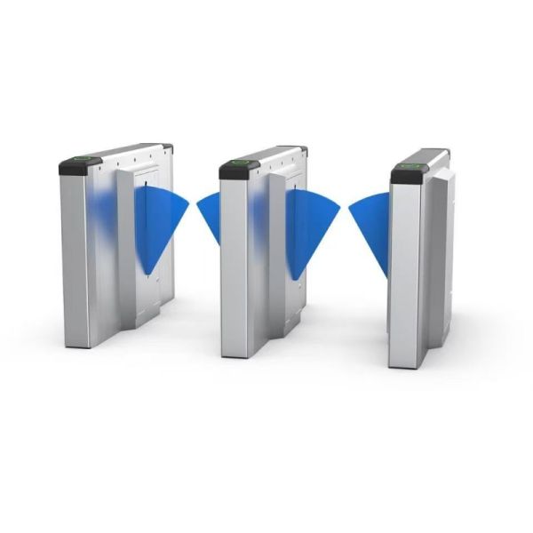Automatic Optical Swing Turnstile , Flap Barrier Turnstile Gate With Face Recognition