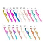 Reusable False Eyelash Clamp , SS Rose Gold Lash Tweezers