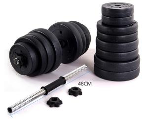 China full weight export quality black cement dumbbell set for sales wholesale