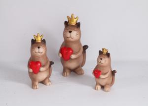 China OEM / ODM Ceramic Pottery Garden Ornaments Cat Shape Decoration on sale