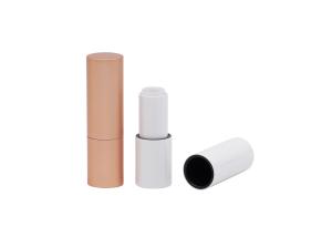 China Gold Lip Balm Tubes 3.5g Aluminium Skinny Circle Empty Lipstick Tube wholesale