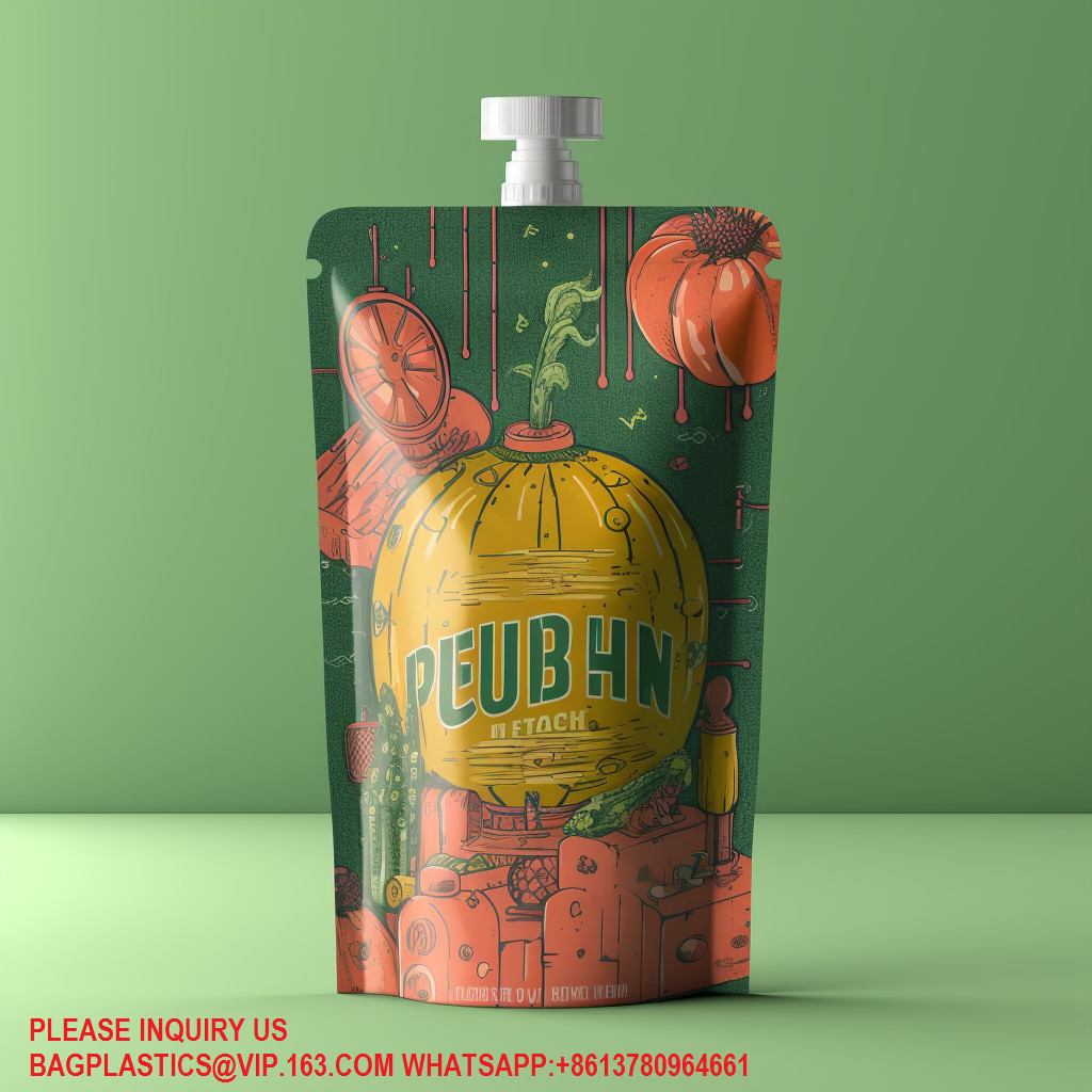 Custom Refillable Alcohol Soy Milk Jelly Juice Liquid Beverage Bottle Eco-Friendly Spout