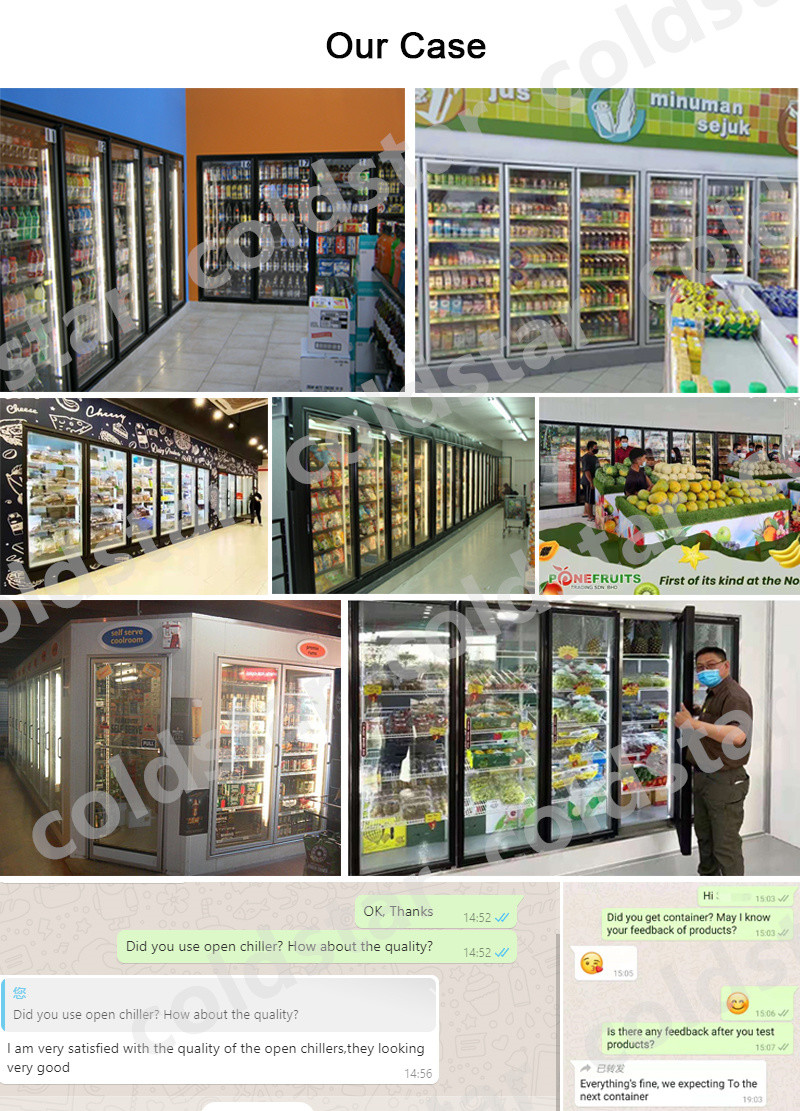 4/5/6- Doors Split Type External Condensing Unit Drink Display Fridge / Cooler