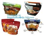 Stand up food airtight roasting chicken packaging bag, hot chicken hot food