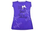 Voilet Polycotton Slub Jersey Ladies Night Dresses Sleepwear For Spring Summer