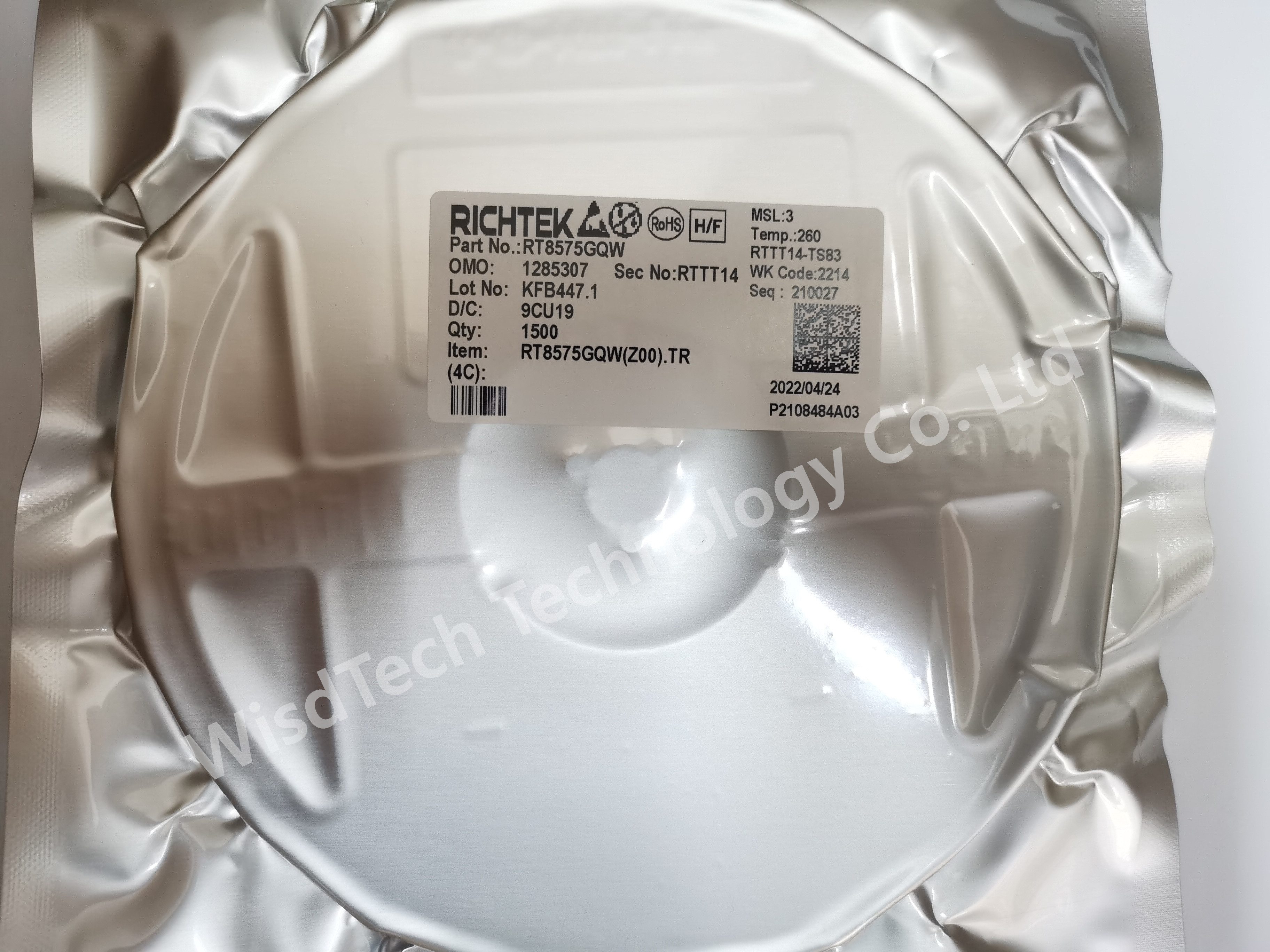 RT8575GQW Richtek 4-String White LED Driver with Boost Regulator Semiconductor And Integrated Circuit