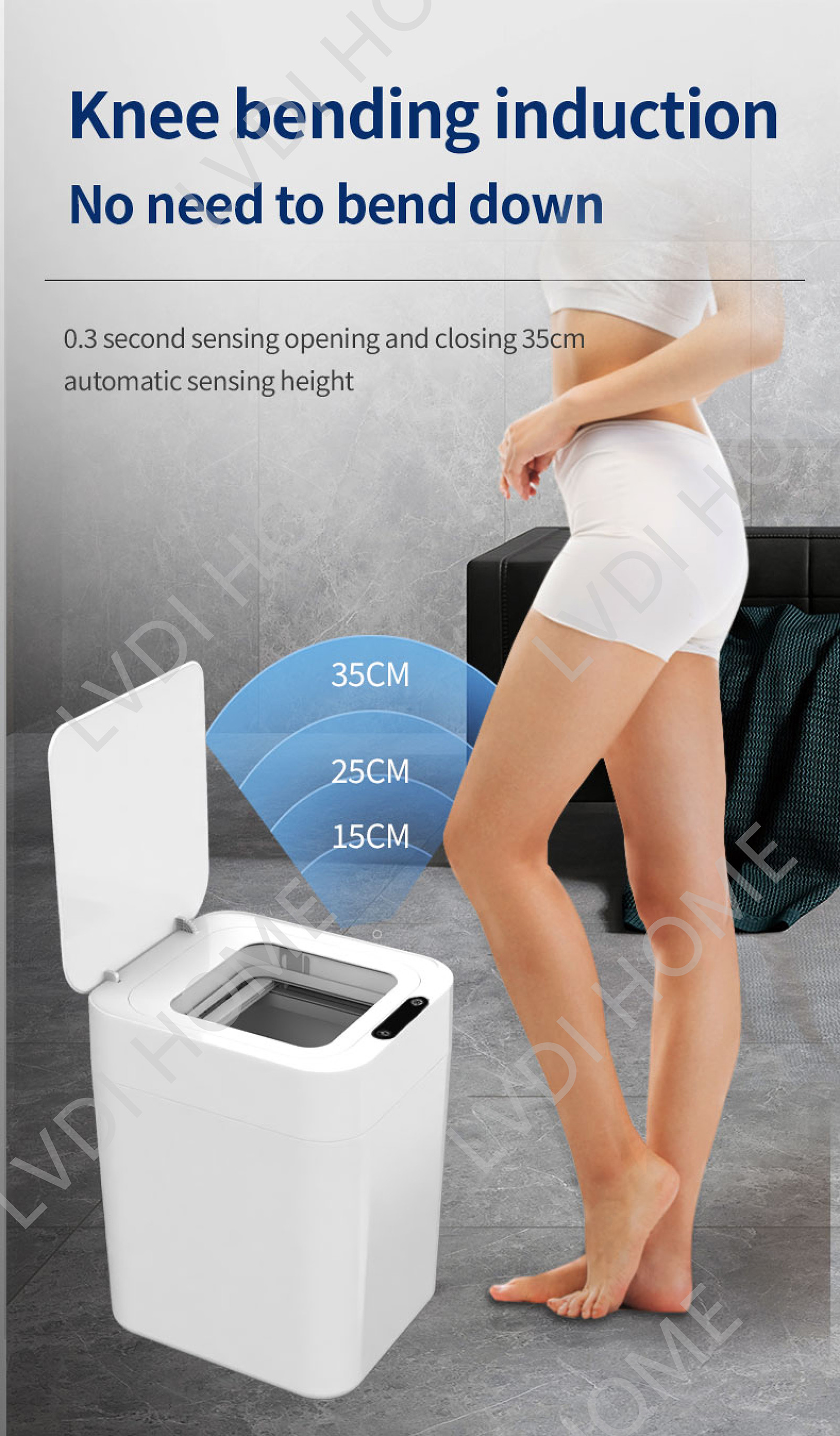 20L Smart Induction Trash Can Self-changing trash can