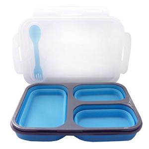China High quality 3 compartment microwaveable collapsible silicone lunch box on sale