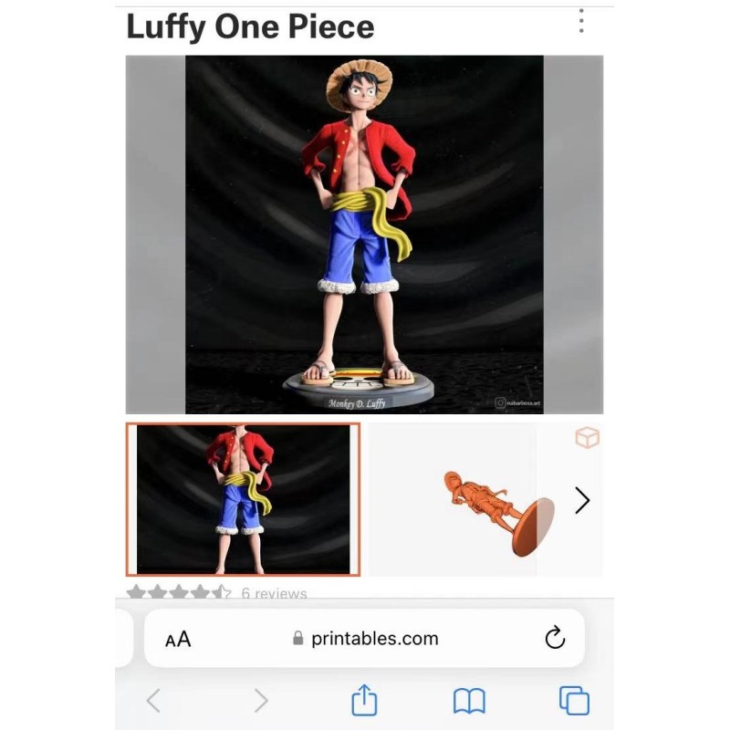 Plastics Resin Titanium 3D Printing Rapid Prototype for Anime Action Figure