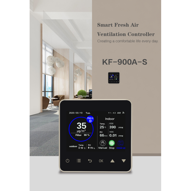 Energy Saving Ventilation Smart HVAC Controller With Real Time Data Acquisition Easy Install