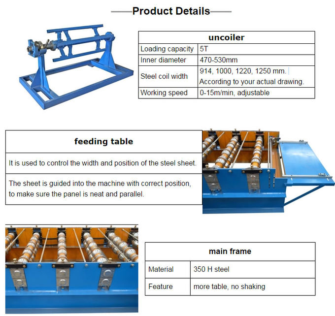 Colored steel galvanized high speed glazed tile roll forming machine factory