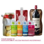 aluminium pouch Red Wine Valve Doypack Spouted Bags sustainable Plastic Printed