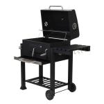 Folding Black Large Charcoal Grill Deluxe BBQ Smoker for Picnic Camping Patio