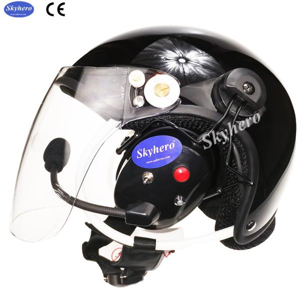 Active Noise Reduction Paramotor helmet with full headset GD-C Black Factory directly sale Powered paragliding helmet