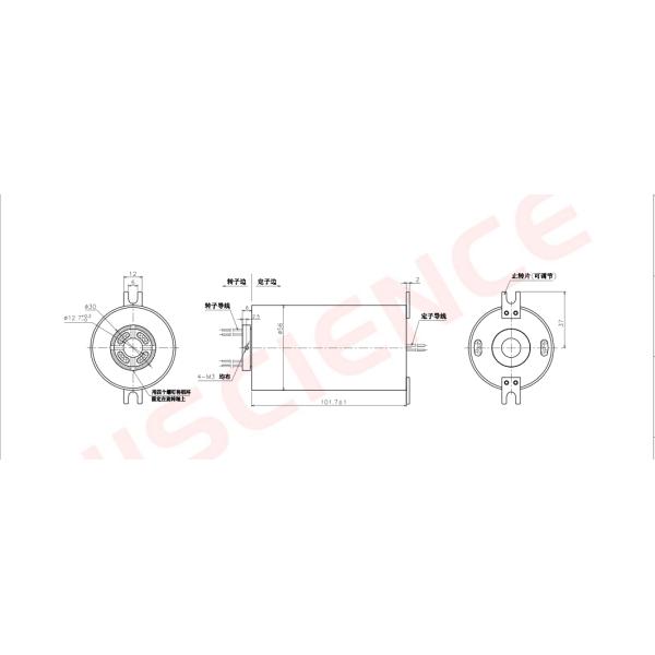 Robotic Arm Through Bore Slip Rings 32 Circuits Signal 4 Circuits Shielded
