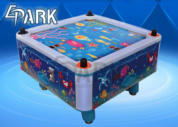 Easy Operation coin operated Kids Air Hockey Table , 4 Person Air Hockey Arcade