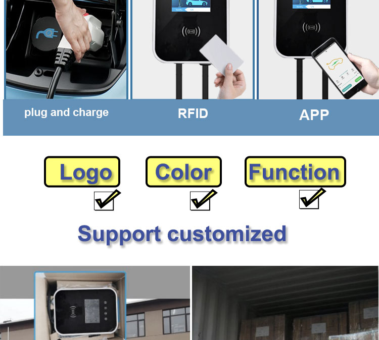 TUV CE Electric Vehicle Charge Station EV Charger Type 2 Single Phase Fast Charging