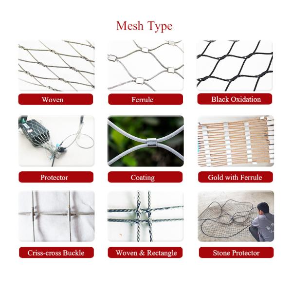 304 316 stainless steel rope safety wire mesh