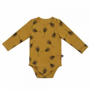 China Customize Lovely Valentines day print Soft Organic Cotton Bamboo fabric baby rompers wholesale