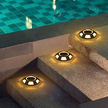 China Outdoor Waterproof Garden Lawn Deck Driveway Dock Road Safety Solar Powered Ground Light wholesale