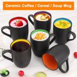 Restaurant 16 Ounce Ceramic Coffee Cups Multicolor For Coffee Tea Cappuccino