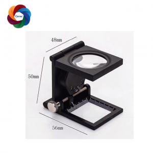 China Linen Tester 15x LED Folding Magnifying Glass Scale Metal 2 Button Cells wholesale