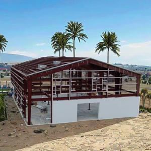 China Hot Dip Galvanized Painted Steel Structure Warehouse Building Professional Industrial Shed wholesale