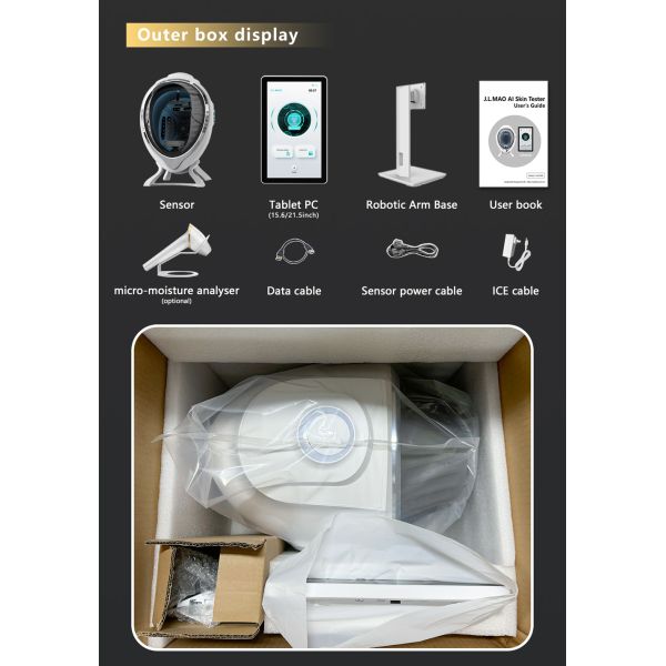 JLM M8 Face Skin Analysis Device with Multi-spectrum Imaging & AI-Powered Analysis Global Plug Compatibility