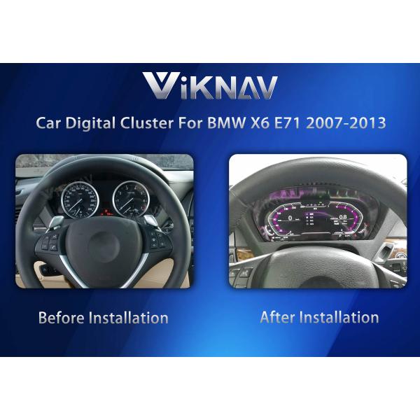 Viknav 12.3" Digital Instrument Cluster for BMW X6 E71 2007-2013