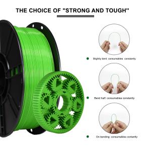 China High Strength Custom PLA Filament 1kg 18 Colors Yellow Green For 3D Printer wholesale