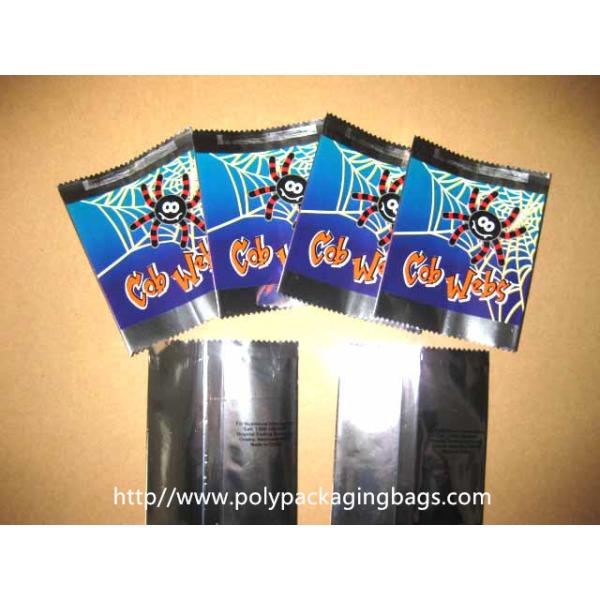 Chocolate / Cotton Candy Packaging Aluminium Foil Bag Middle Sealed