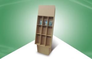 China Brown Home CD / Magazine Free Standing Display Stands 30kgs Loading wholesale