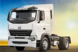 China A7 Low Bed Semi Trailer Trucks , 4x2 Automatic Semi Truck 420HP wholesale
