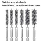 Hex Bar Gun Brush Polishing Deburring Stainless Steel Wire Pipe Brush