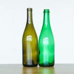 Round Empty Whisky Vodka Glass 500ml 750ml Clear Frosted Glass Wine Bottles Ice