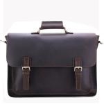 First Layer Cowhide Men'S 17 Inch Retro Laptop Messenger Bags