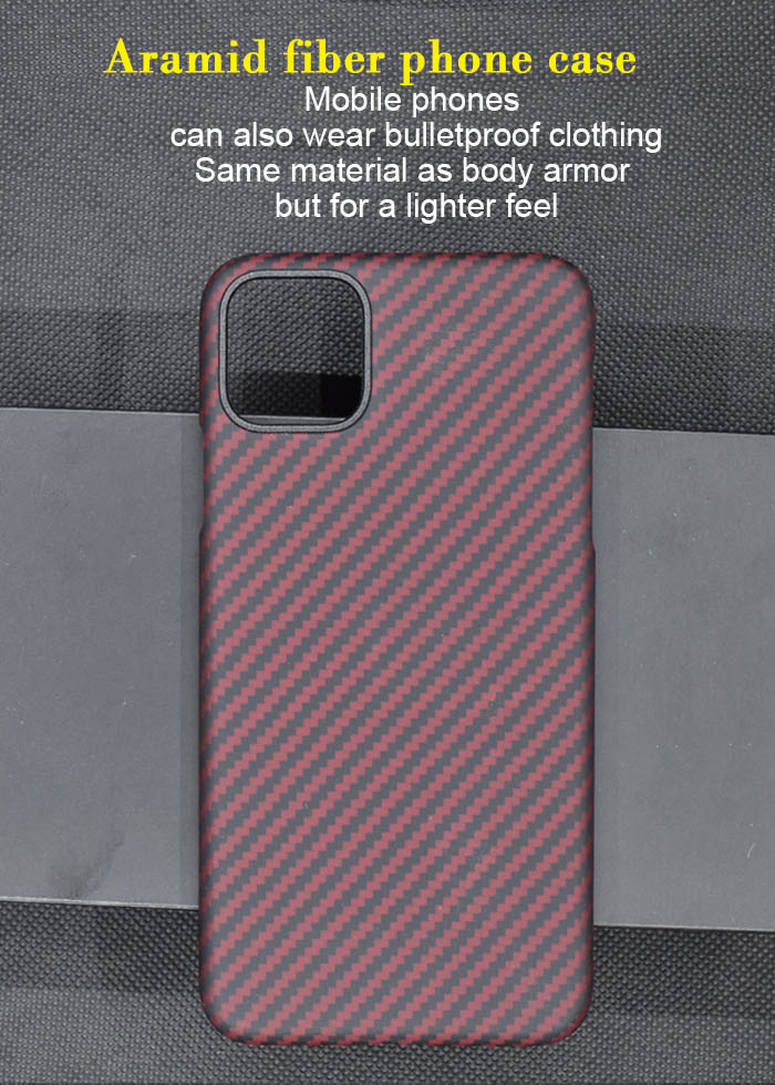 Strong Protective iPhone 11 Pro Max Aramid Phone Case Carbon Fiber Phone Case
