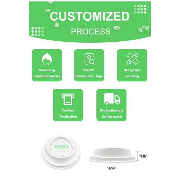 Compostable Sugarcane Bagasse Pulp Disposable Coffee Cup Lids