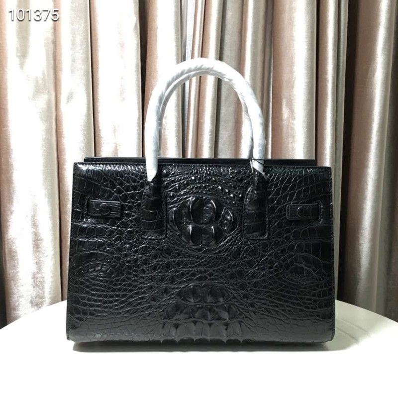 Genuine Alligator Skin Women Totes Purse Authentic Crocodile Leather Lady Top-handle Handbag Female Large Shoulder Bag