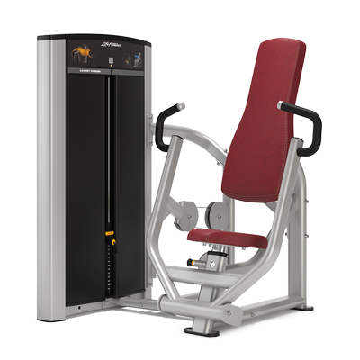 Steel Seated Chest Press Machine Pin Loaded Gym Equipment For Strength Training