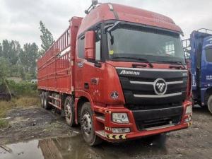 China Used 2016 Cummins 350HP Foton Cargo Box Trailer Truck 12 Speed on sale
